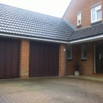 Timber Effect Automated Roller Door (Before)