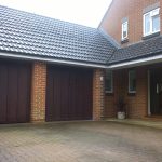 Timber Effect Automated Roller Door (Before)